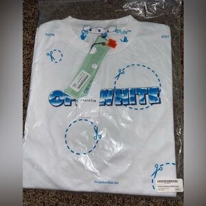 Off-White Blue and White Graphic Tee